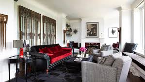 Hommoo convertible sectional sleeper sofa,modern velvet fabric sofa with 2 pillows,reversible l shaped chaise sofa with wood legs lounge chairs for living room (wine red) 3.5 out of 5 stars 14 $729.00 $ 729. Leather And Velvet Sofa In Art Deco Living Room Hgtv