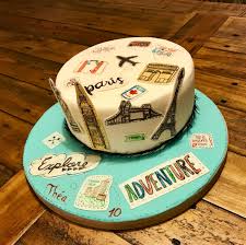 Travel Cake Gum Paste Fondant Paris London New York Travel Cake Birthday Cakes For Men Spiderman Birthday Cake