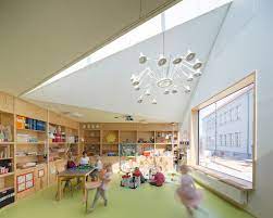 Some of today's daycare centers are privately run, while others are franchises. Folded Roof Landscape Day Care Centre By Dorte Mandrup Arkitekter Detail Magazine Of Architecture Construction Details