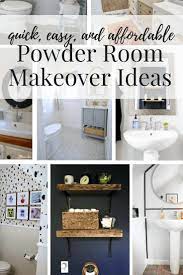 Easy Affordable Diy Powder Room Makeovers Great Ideas For Half Bath Renovations On A Budget Powder Room Makeover Powder Room Small Room Makeover