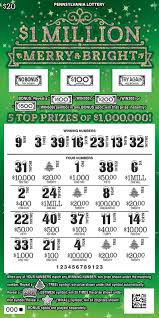 Nc education lottery instant games education degrees, courses structure, learning courses. Pennsylvania Lottery Scratch Offs 1 Million Merry Bright