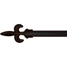 Elle est habituellement classée parmi les figures naturelles. The Artifactory 4 Ft Fixed Length 1 In Dia Metal Drapery Single Curtain Rod Set In Black With Sm Fleur De Lis Finial 8594 H 40 The Home Depot
