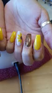 Coffin Shaped Black Sunflower Acrylic Nails Sunflower Nail Art Acrylic Coffin Shape For Summer Nails Flowernail Sunflowernail Summernail Coffinnail Acry Sunflower Nails Sunflower Nail Art Nails