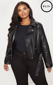 Prettylittlething Pu Biker Jacket Prettylittlething Plussize Plussizefashion Plus Size Leather Jacket Plus Size Outfits Fashion