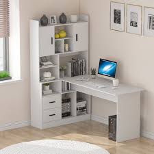 Choose from a variety of furniture collections to find the computer desk that meets your style and needs. Latitude Run L Shaped Computer Desk Bookshelf And Shelves With Storage Cabinet Wayfair