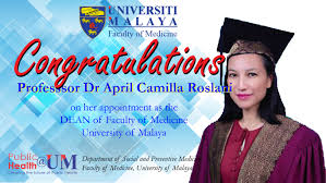 Of opthalmology, faculty of medicine, universiti malaya. Congratulation Prof April Camilla Roslani Spm