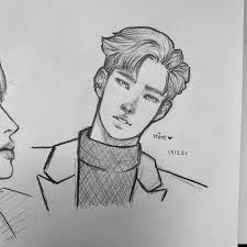 Ateez Fanart Song Mingi Draw Kpop Drawings Fan Art Drawing Kpop Fanart