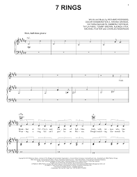 Ariana Grande 7 Rings Sheet Music