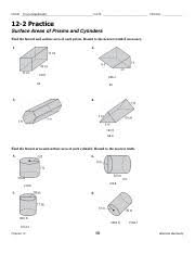 64 best surface area images on pinterest from 11 2 surface areas of prisms and cylinders worksheet answers , source:pinterest.com. 12 2 Skills Practice Pdf Name Date Period 12 2 Skills Practice Surface Areas Of Prisms And Cylinders Find The Lateral Area And Surface Area Of Each Course Hero