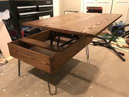 Diy Lift Top Coffee Table Step By Step Instructions Chisel Fork In 2020 Lift Top Coffee Table Coffee Table To Dining Table Coffee Table
