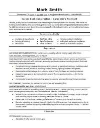 Construction Carpenter S Assistant Resume Sample Monster Com