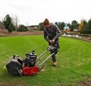 The First Mow On The Backyard Golf Greens