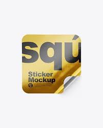 Download Psd Mockup Glue Golden Layer Metallic Mockup Paper Square Sticker Top View Psd In 2020 Mockup Free Psd Psd Mockup Template Mockup Psd
