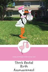 Please Contact Us At 407 774 9017 To Rent A Stork Cupcake Or Flamingo Signs To Celebrate A Fun Occasion Birth Announcement Birth Announcement Boy Baby Stork