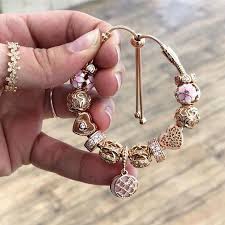 A Sterling Silver Bracelet With Three Italian Made Sterling Silver Hearts That Are Estr Pandora Jewelry Charms Pandora Bracelet Charms Pandora Bracelet Designs