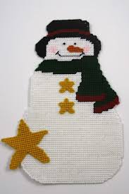 Kit is 14 count plastic canvas with threads and wire to finish by dimensions called christmas jar ornaments. Embroidery Cross Stitch Snowman Tissue Topper Winter Plastic Canvas Pattern Or Kit Crafts Bioconservation Org