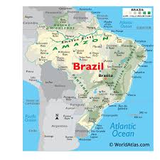 The above outline map represents colombia, a country located in the northwestern part of south america. Brazil Maps Facts World Atlas