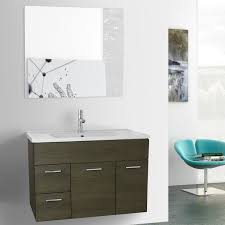 Acf Lor16 By Nameek S Loren 33 Inch Grey Oak Bathroom Vanity Set Wall Mounted Mirror Included The Oak Bathroom Oak Bathroom Vanity Bathroom Model