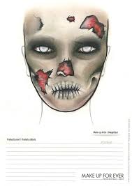 face chart zombie makeup face charts zombie makeup