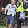 Paul gazza gascoigne is pictured outside a hospital where he stands to smoke. 1