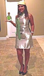 Halloween Patron Bottle Costume White Fabric Sown Over A Black Dress Patron Label Printed On Clear Plastic At Stap Dresses For Work Fashion Couples Costumes