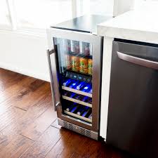 Edgestar twr215ess 21 bottle freestanding dual zone wine cooler. Newair Premium 15 Built In 9 Bottle 48 Can Wine Beverage Cooler Newair