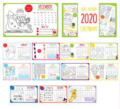| see more about 2020 february calendar a4 and mar calendar 2020 blank. Kids Activity Calendar 2020 Annual Calendar With Educational Games For Kids And Toddlers Printable Template Stock Vector Illustration Of Month Activity 149600286