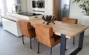 eikenhouten eettafel eettafel keukenblad eethoek