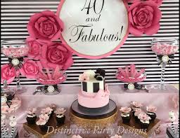 Classy 40th Birthday Party Decorations For Her Fashion Birthday 40 And Fabulous Catch My Party 40th Birthday Decorations Birthday Party Decorations For Adults Fashion Birthday Party