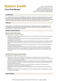 The program is available in the shape of an img file, which indicates that you may burn it on a disc to install it. Plant Manager Resume Samples Qwikresume