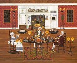 Musical Thanksgiving Dinner American Folk Art Folk Art Painting Literature Art