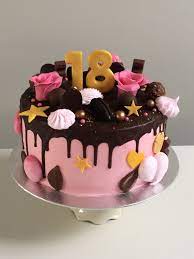 Dripping Taart 18 Jaar Cake Birthday Cake Desserts