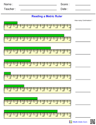 How to use a metric ruler and see decimal to metric conversions. Measurement Worksheets With Answer Sheet I Teachersherpa
