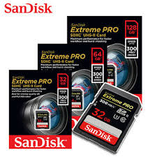 I regularly purchase sandisk extreme pro sdhc memory cards, albeit usually 16gb. Sandisk Extreme Pro 32gb 64gb 128gb Sdhc Sdxc Uhs Ii 300 Mb S Speicherkarte Sd Ebay