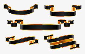 Black Gold Ribbon Tape Gift Cassette Child Packing Tape Png And Vector With Transparent Background For Free Download Gold Ribbons Ribbon Png Black Gold