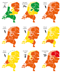 Code rood betekent dat alle reizen worden afgeraden; Onze Weerwaarschuwingen Knmi Jaaroverzicht