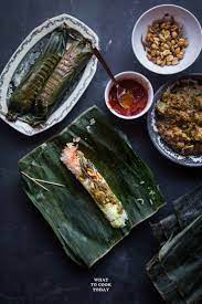 Nasi Bakar Bumbu Rendang Indonesian Rendang Grilled Rice Nasi Bakar Grilled Rice Food