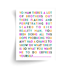 Express yourself, express yourself, whoa do it see it's not what you look like, when you doing express now without you expect see whatever i do, i do it good do, do, do, do, do, do, do so writer/s: Amazon Com Nwa Express Yourself Lyrics Unframed Typography Print Handmade