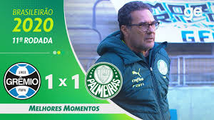 Onde assistir grêmio x palmeiras hoje na internet grátis pela rodada do brasileirão ao vivo 2020. Gremio 1 X 1 Palmeiras Melhores Momentos 11Âª Rodada Do Brasileirao Ge Globo Youtube