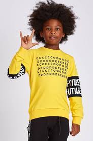 Tommy Life Tommy Life Future Kol Baskili Sari Erkek Cocuk Sweatshirt Sarisin Erkekler Cocuk Pamuk