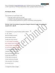 Lisa berdiri terpaku di depan pintu, kaget dan terkejut dengan kenyataan yang dia lihat sedang terjadi di dalam kamar mamanya. Contoh Soal Bahasa Indonesia Kelas 7 Semester 2 1