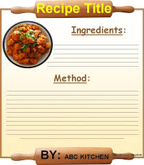 Make your recipe card unique by uploading your own photos, images and artwork. Recipe Card Template Sample Templates