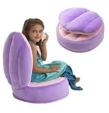 this comfy plush clamshell chair has all the mermaids clam oring with approval hinged it folds closed to show mermaid room decor mermaid bedroom mermaid kids