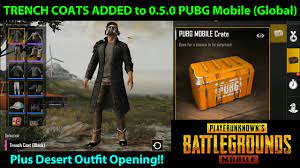 Trench Coats Added To Pubg Mobile 0 5 0 Opening 6 Western Outfit Crates Youtube