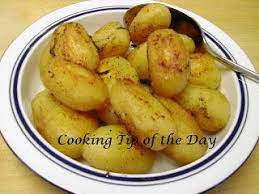 Flip them over every 20 minutes or so and check them for doneness by piercing them with a fork. Recipe Garlicy Oven Roasted Potatoes Potato Recipes Side Dishes Oven Roasted Potatoes Recipes