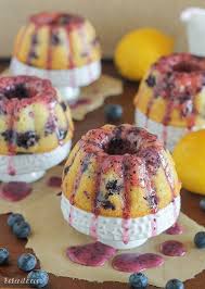 <p>rich and buttery, yet lighter than your average pound cake, this recipe contains a secret ingredient: Mini Lemon Blueberry Bundt Cakes Bakerita