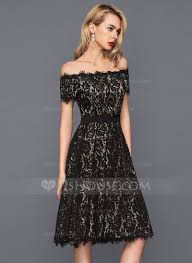 128 00 A Linie Off The Schulter Knielang Spitze Cocktailkleid Jj S House Cocktail Dress Lace Dresses Cocktail Dress