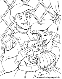 Download this adorable dog printable to delight your child. Eric And Ariel With Their Baby Little Mermaid Sfeba Coloring Pages Printable