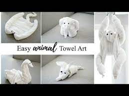Towel art folding tutorial on how to fold towels into a towel swan or towel duck that can stand up well. How To Make Towel Art Towel Origami Swans Towel Folding Diwali Decoration Ideas Youtube Towel Animals Elephant Towel Towel Origami