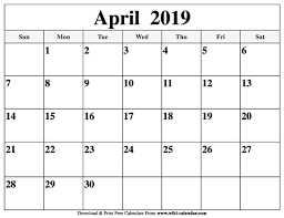 April 2019 Calendar Printable Printable Calendar July Editable Calendar Calendar Printables